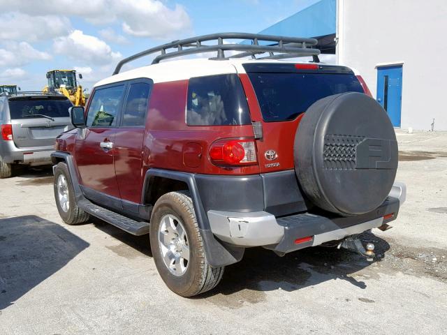 JTEZU11F68K001878 - 2008 TOYOTA FJ CRUISER RED photo 3