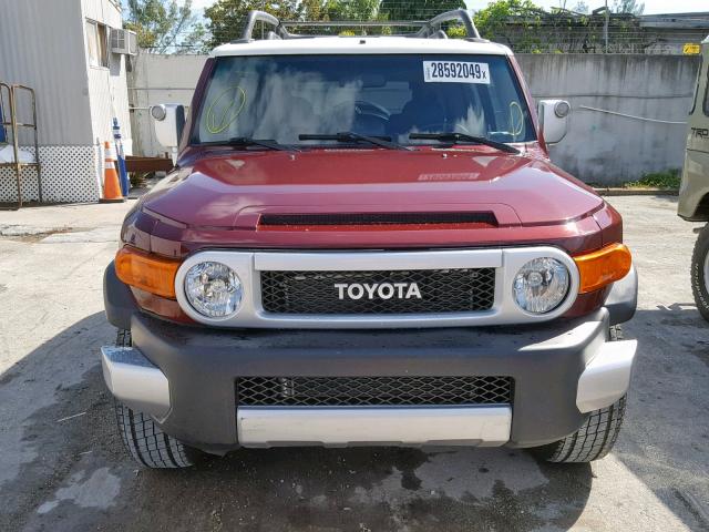 JTEZU11F68K001878 - 2008 TOYOTA FJ CRUISER RED photo 9