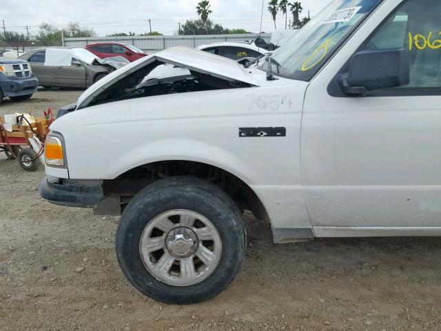 1FTYR10D47PA40472 - 2007 FORD RANGER WHITE photo 9