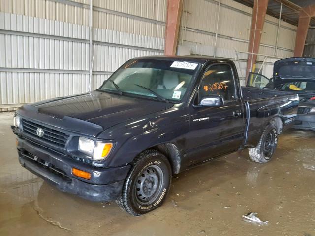 4TANL42N8TZ181177 - 1996 TOYOTA TACOMA BLACK photo 2