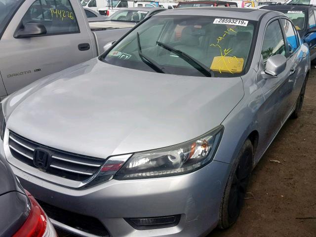 1HGCR2F88EA300528 - 2014 HONDA ACCORD EXL SILVER photo 2