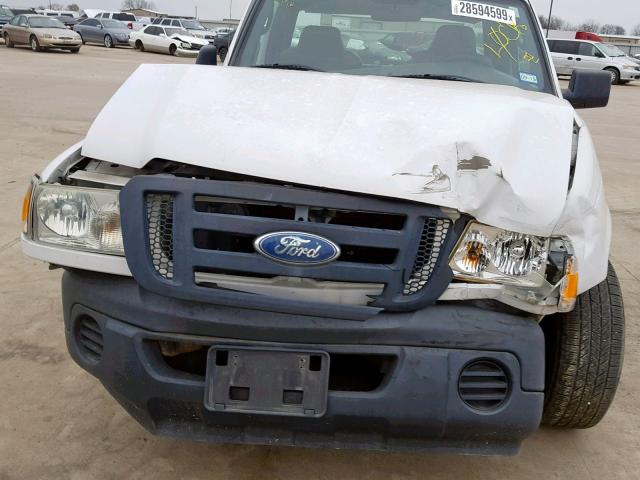 1FTYR10D08PA33309 - 2008 FORD RANGER WHITE photo 9