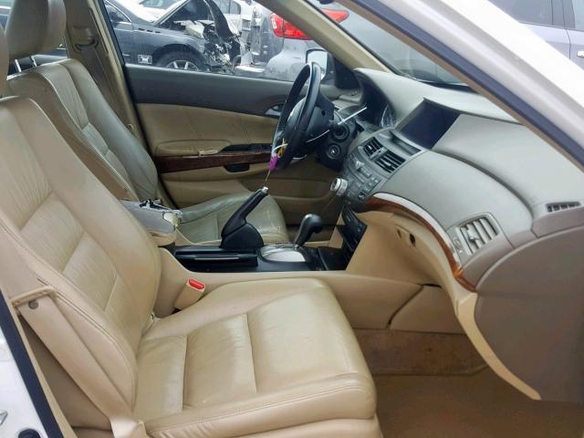 1HGCP36869A044441 - 2009 HONDA ACCORD EXL WHITE photo 5