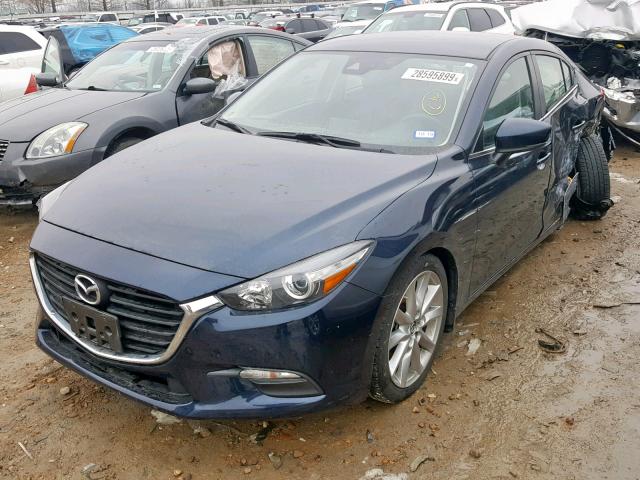 3MZBN1V73HM123657 - 2017 MAZDA 3 TOURING BLUE photo 2