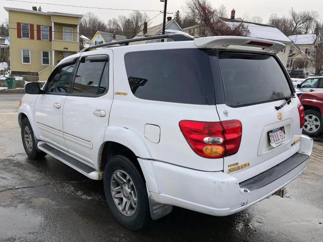 5TDBT48A43S150375 - 2003 TOYOTA SEQUOIA LI WHITE photo 3