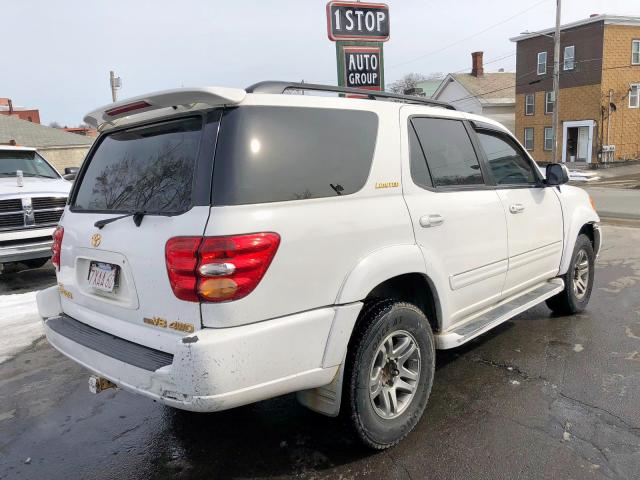 5TDBT48A43S150375 - 2003 TOYOTA SEQUOIA LI WHITE photo 4