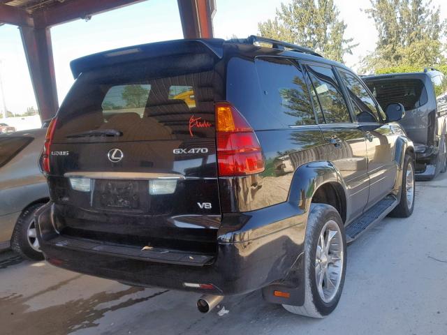 JTJBT20X730012656 - 2003 LEXUS GX 470 BLACK photo 4