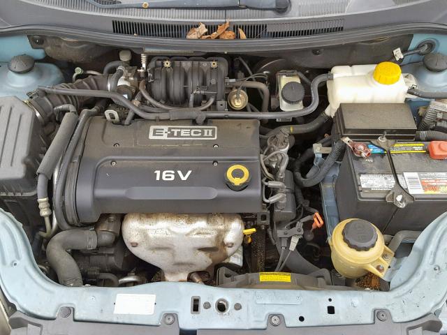 KL1TD56657B045788 - 2007 CHEVROLET AVEO BASE Көк фото 7