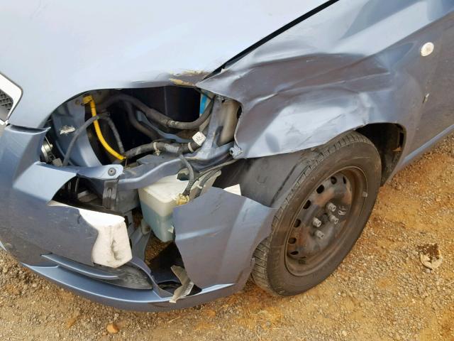 KL1TD56657B045788 - 2007 CHEVROLET AVEO BASE Көк фото 9