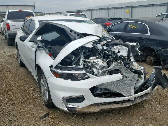 1G1ZB5STXJF119638 - 2018 CHEVROLET MALIBU LS WHITE photo 1