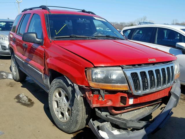 1J4GW48S9YC156634 - 2000 JEEP GRAND CHER RED photo 1