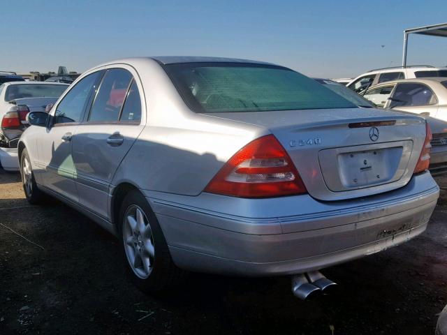 WDBRF61J63A513878 - 2003 MERCEDES-BENZ C 240 SILVER photo 3