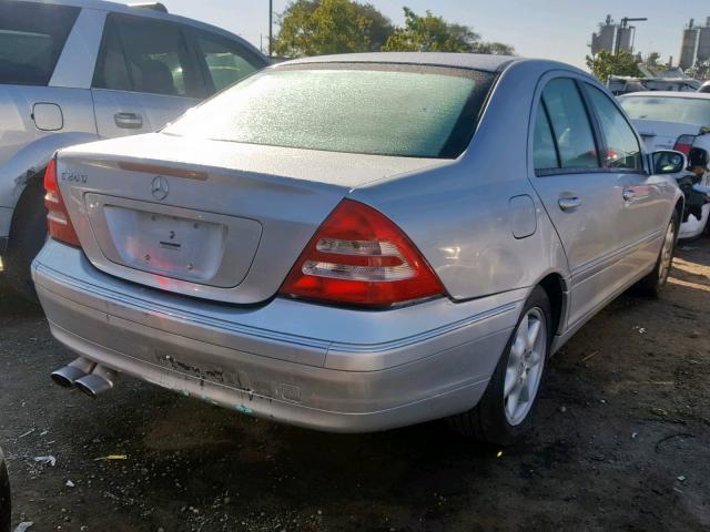 WDBRF61J63A513878 - 2003 MERCEDES-BENZ C 240 SILVER photo 4