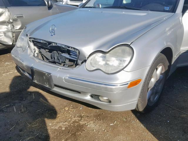 WDBRF61J63A513878 - 2003 MERCEDES-BENZ C 240 SILVER photo 9