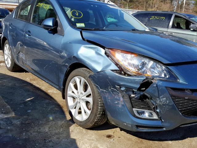 JM1BL1U65B1463026 - 2011 MAZDA 3 S BLUE photo 9