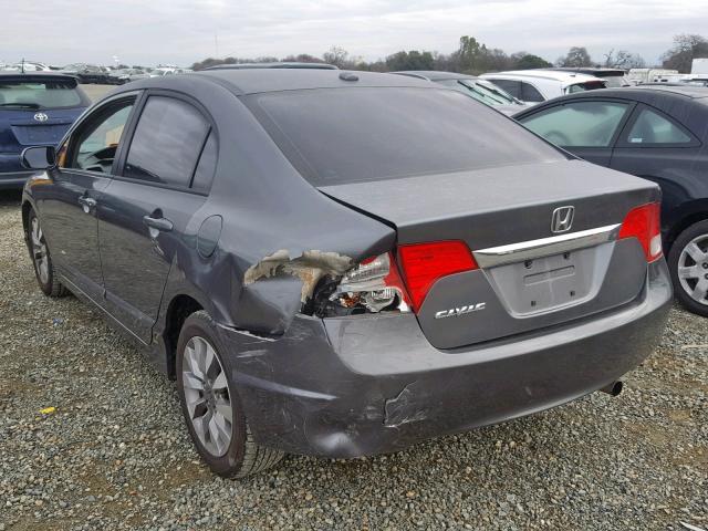 2HGFA1F99AH528735 - 2010 HONDA CIVIC EXL GRAY photo 3