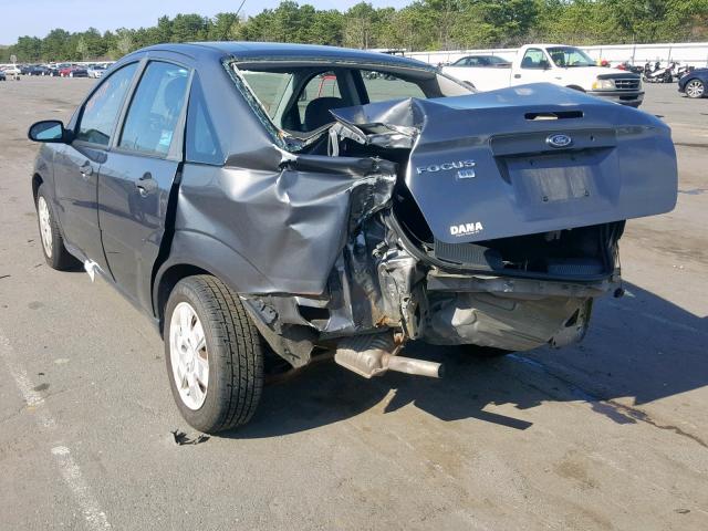 1FAHP34N97W362637 - 2007 FORD FOCUS ZX4 GRAY photo 3