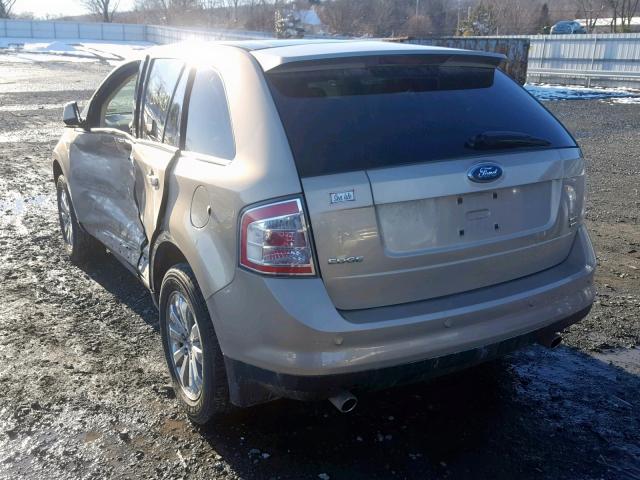 2FMDK48C87BA29929 - 2007 FORD EDGE SEL BEIGE photo 3