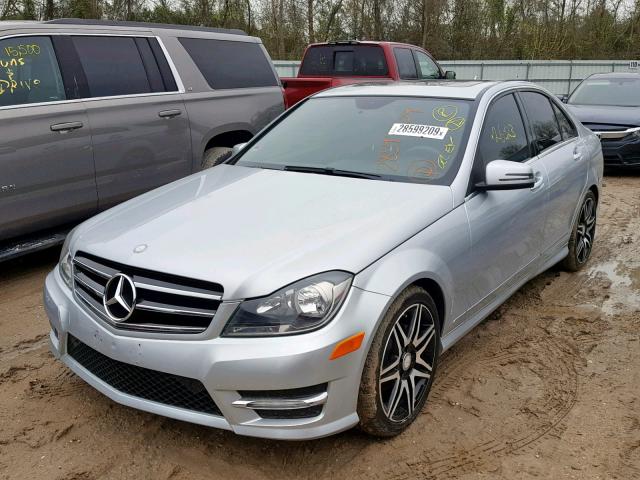 WDDGF4HB3ER310565 - 2014 MERCEDES-BENZ C 250 SILVER photo 2