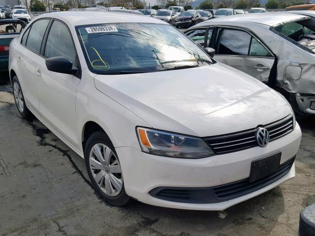 3VW2K7AJXCM336711 - 2012 VOLKSWAGEN JETTA BASE WHITE photo 1
