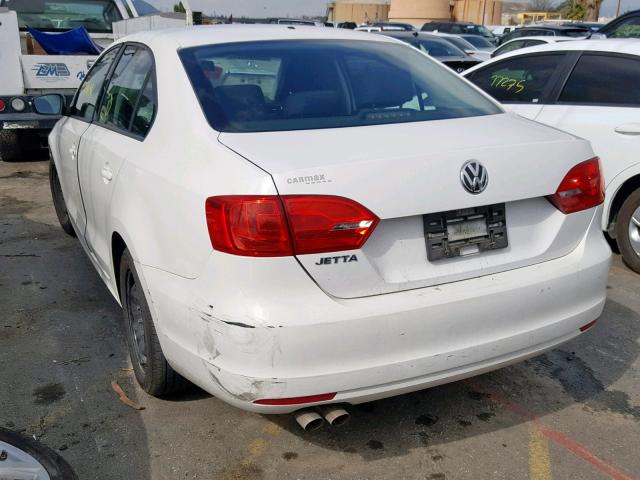 3VW2K7AJXCM336711 - 2012 VOLKSWAGEN JETTA BASE WHITE photo 3