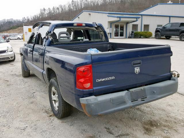 1D7HE28K95S258802 - 2005 DODGE DAKOTA QUA BLUE photo 3