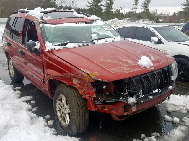 1J4GW48S64C232899 - 2004 JEEP GRAND CHER RED photo 9