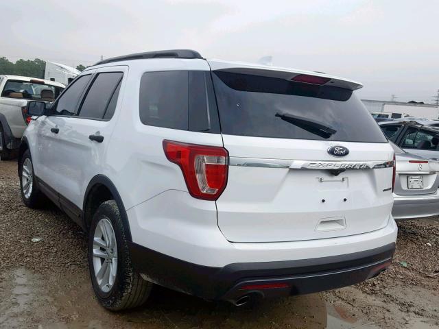 1FM5K7B88GGA51481 - 2016 FORD EXPLORER WHITE photo 3