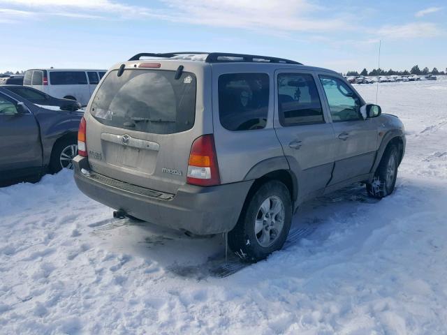 4F2YU08102KM49710 - 2002 MAZDA TRIBUTE LX TAN photo 4