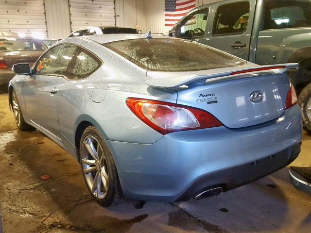 KMHHU6KH9AU027314 - 2010 HYUNDAI GENESIS CO BLUE photo 3