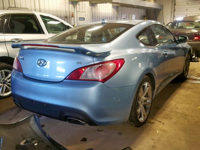 KMHHU6KH9AU027314 - 2010 HYUNDAI GENESIS CO BLUE photo 4