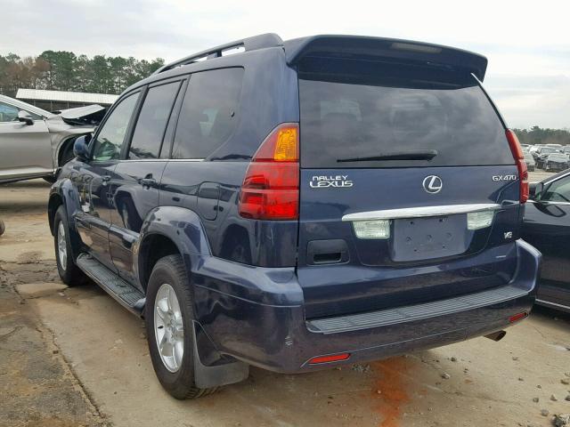 JTJBT20X230007736 - 2003 LEXUS GX 470 BLUE photo 3