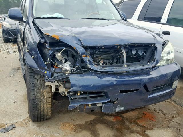 JTJBT20X230007736 - 2003 LEXUS GX 470 BLUE photo 9