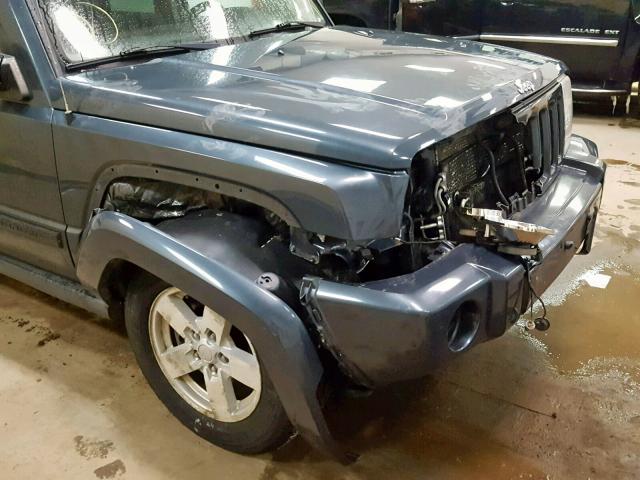 1J8HG48K46C332423 - 2006 JEEP COMMANDER GRAY photo 9