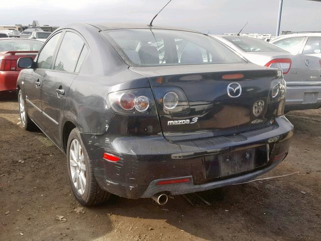 JM1BK324771632728 - 2007 MAZDA 3 S BLACK photo 3