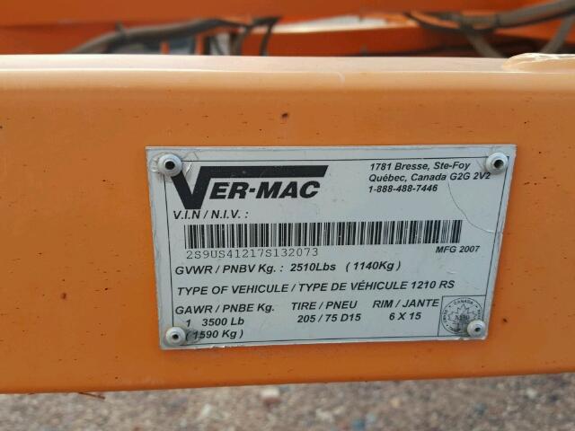 2S9US41217S132073 - 2007 UTILITY SIGN ORANGE photo 10