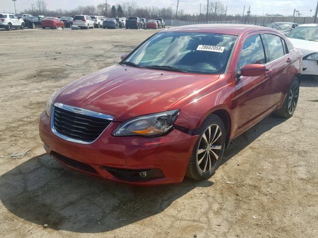 1C3CCBBG7EN115512 - 2014 CHRYSLER 200 TOURIN BURGUNDY photo 2