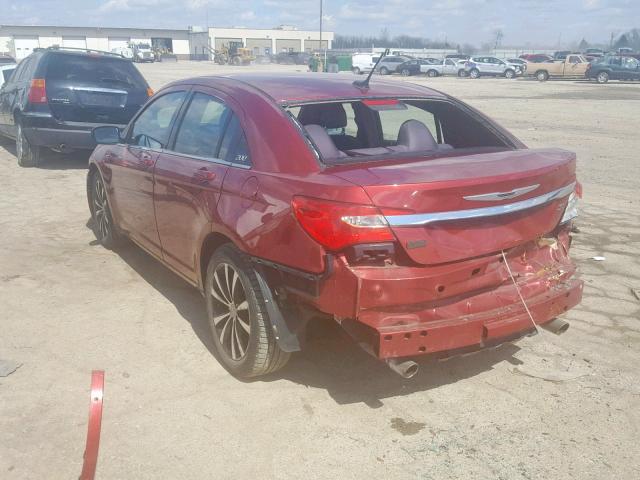 1C3CCBBG7EN115512 - 2014 CHRYSLER 200 TOURIN BURGUNDY photo 3