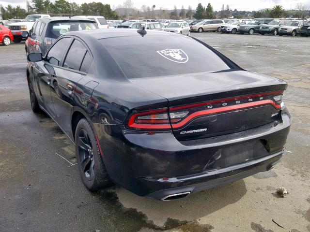 2C3CDXHG9HH524612 - 2017 DODGE CHARGER SX BLACK photo 3