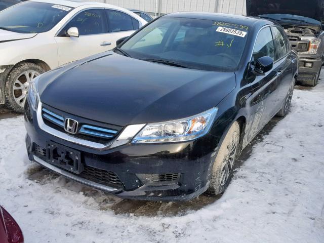 1HGCR6F70FA800182 - 2015 HONDA ACCORD HYB BLACK photo 2