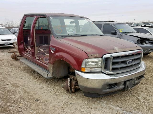 1FTSW31P14ED87056 - 2004 FORD F350 SRW S RED photo 1