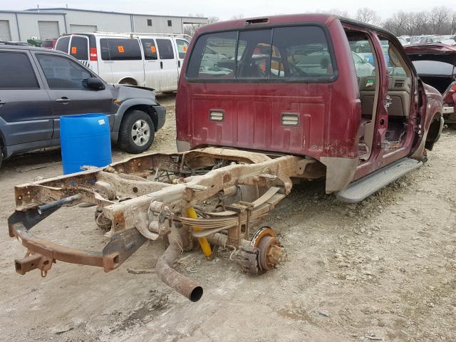 1FTSW31P14ED87056 - 2004 FORD F350 SRW S RED photo 4