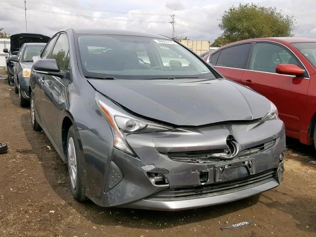 JTDKBRFU7G3016917 - 2016 TOYOTA PRIUS GRAY photo 1