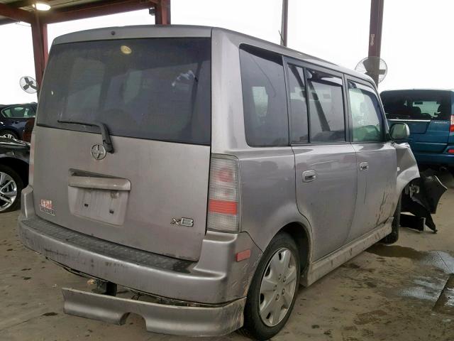 JTLKT324054024594 - 2005 TOYOTA SCION XB GRAY photo 4