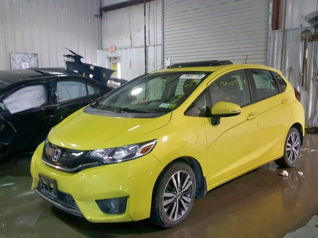 3HGGK5H84FM770404 - 2015 HONDA FIT EX YELLOW photo 2