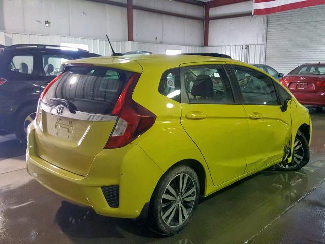 3HGGK5H84FM770404 - 2015 HONDA FIT EX YELLOW photo 4