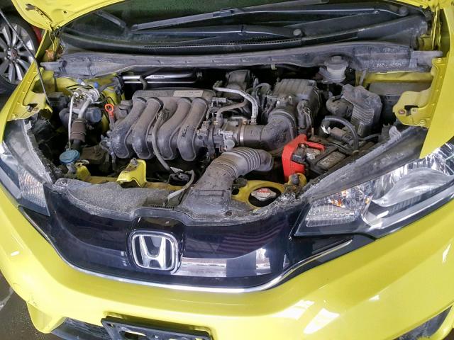 3HGGK5H84FM770404 - 2015 HONDA FIT EX YELLOW photo 7