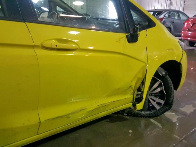 3HGGK5H84FM770404 - 2015 HONDA FIT EX YELLOW photo 9