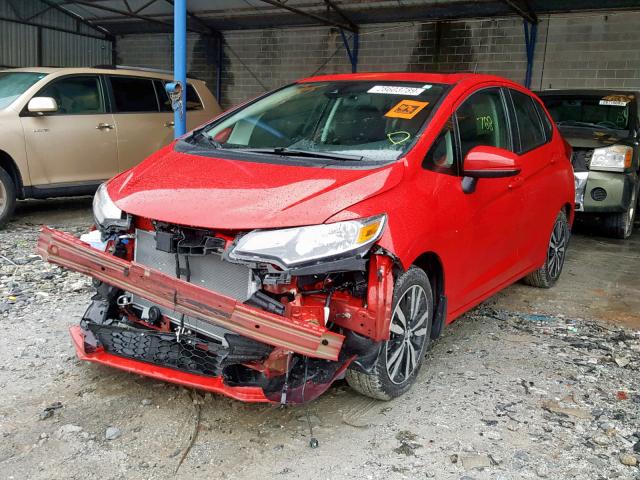 3HGGK5H86KM711588 - 2019 HONDA FIT EX RED photo 2