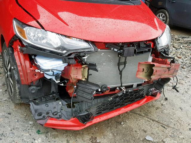 3HGGK5H86KM711588 - 2019 HONDA FIT EX RED photo 9